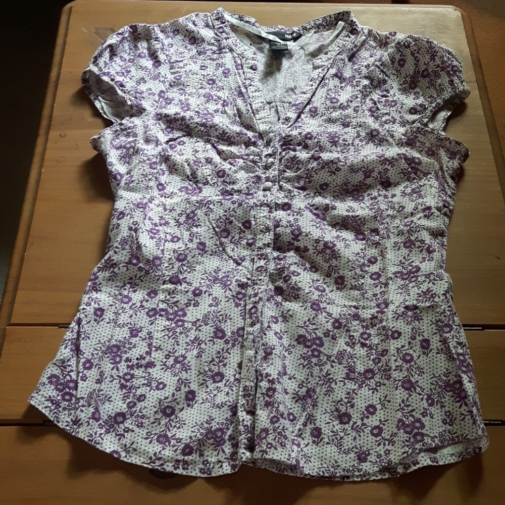 H&M Flowery Blouse